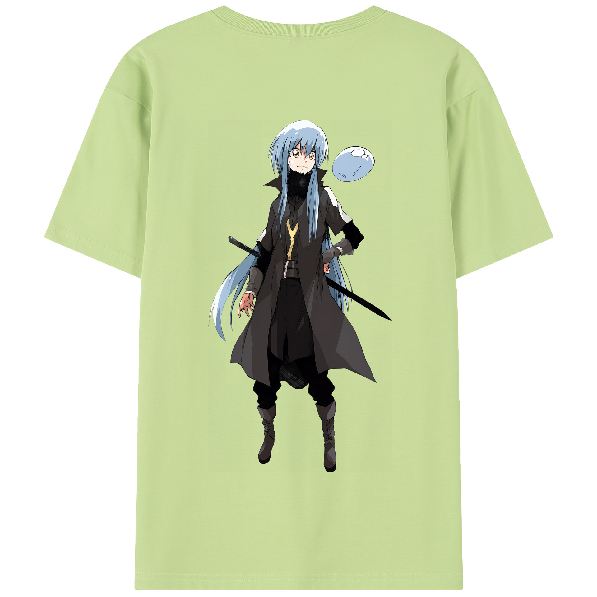 （画像用） 転スラ Regarding Reincarnated to Slime 綿100％半袖Tシャツ（背面プリント）